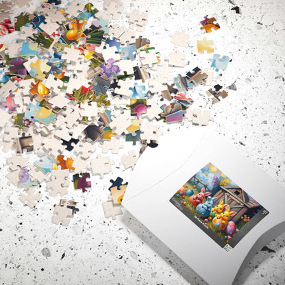 Colorful Bunny Easter Puzzle for Adult, 110-1014 Piece Whimsical Springtime Jigsaw Game, Family Fun, Easter Gift, Brain Teaser Puzzle The Puzzle Chest