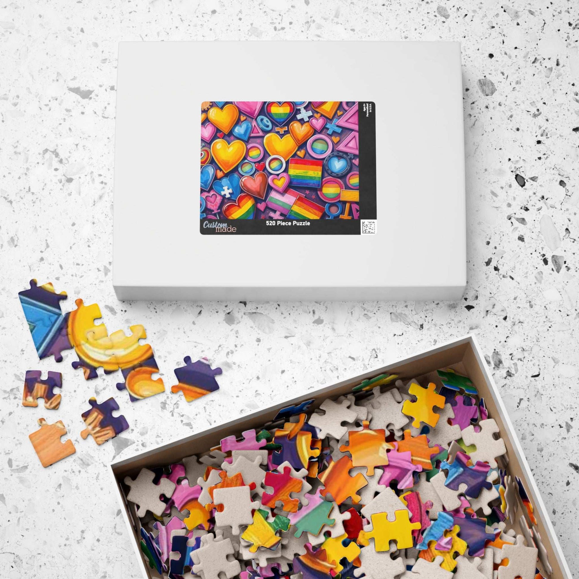 Rainbow Pride Puzzle Jigsaw Game - 110 252 520 1014-piece, Fun for Family Game Night, LGBTQ+ Celebration, Gift for Anyone Who Loves Puzzles Puzzle The Puzzle Chest