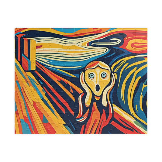 The Scream Modern Jigsaw Puzzle, 110 252 520 1014 Piece For Adult Entertainment, Inspired By Edvard Munch, Emotional Art, Puzzle Enthusiasts 110 pcs (Horizontal) Puzzle The Puzzle Chest