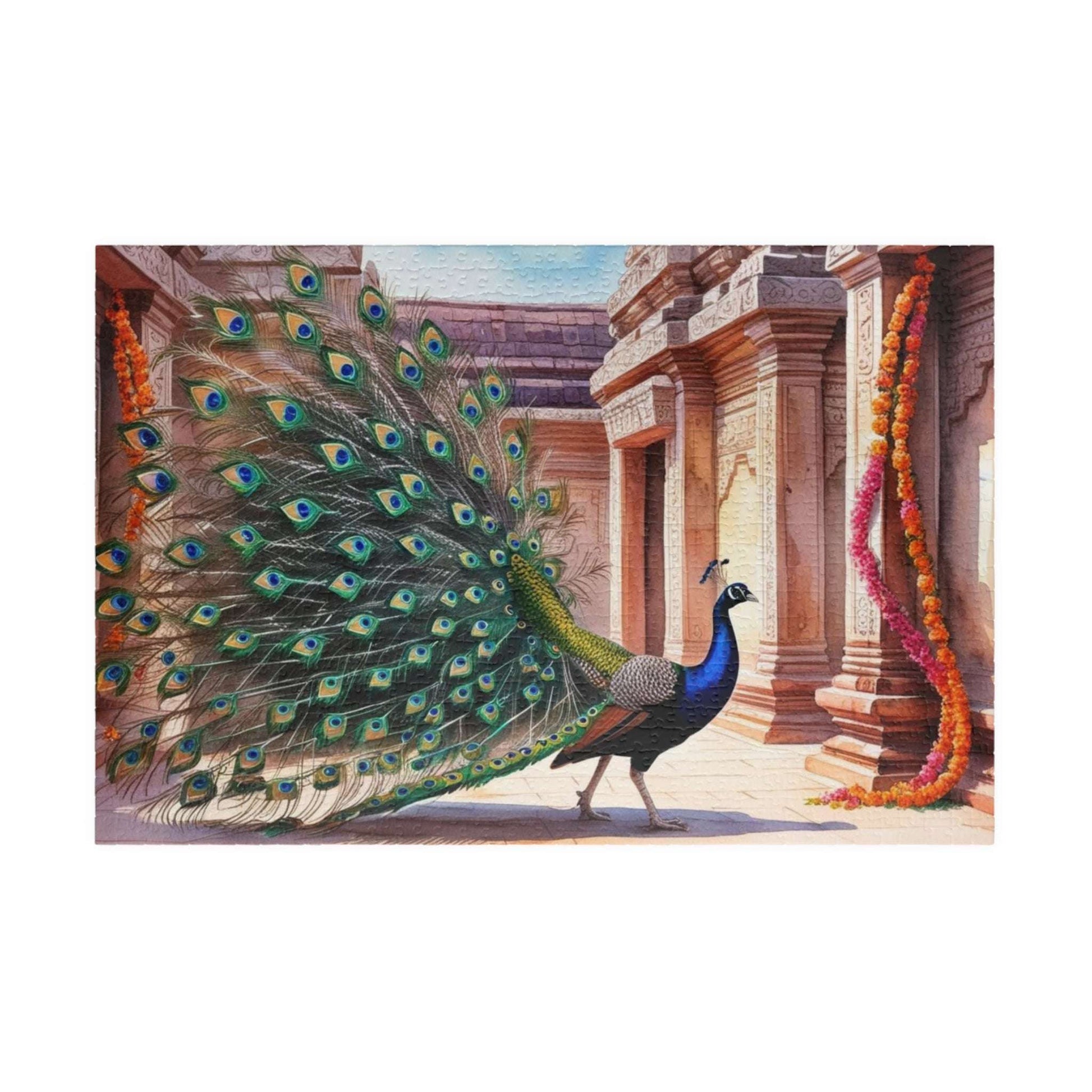 Peacock Jigsaw Puzzle - 110, 252, 520, 1014-Piece, Holiday or Birthday Gift for Animal Puzzle Lovers 1014 pcs (Horizontal) Puzzle The Puzzle Chest