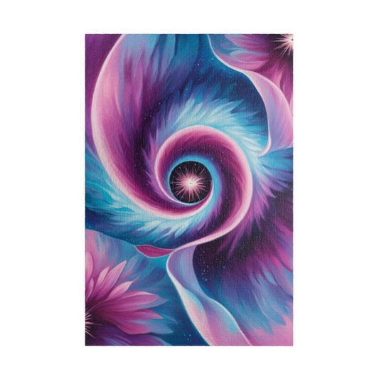 Colorful Spiral Flower Puzzle - Abstract Floral Jigsaw, Creative Indoor Activity, Puzzle Lover Gift for Friends, Holiday or Birthday Gift Idea 1014 pcs (Vertical) Puzzle The Puzzle Chest