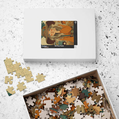 1970s Autumn Cowgirl Jigsaw Puzzle - Boho Meadow, Cartoon-Style Illustration Perfect Gift for Family, Friends, Creative Fun, Home Decor Puzzle The Puzzle Chest