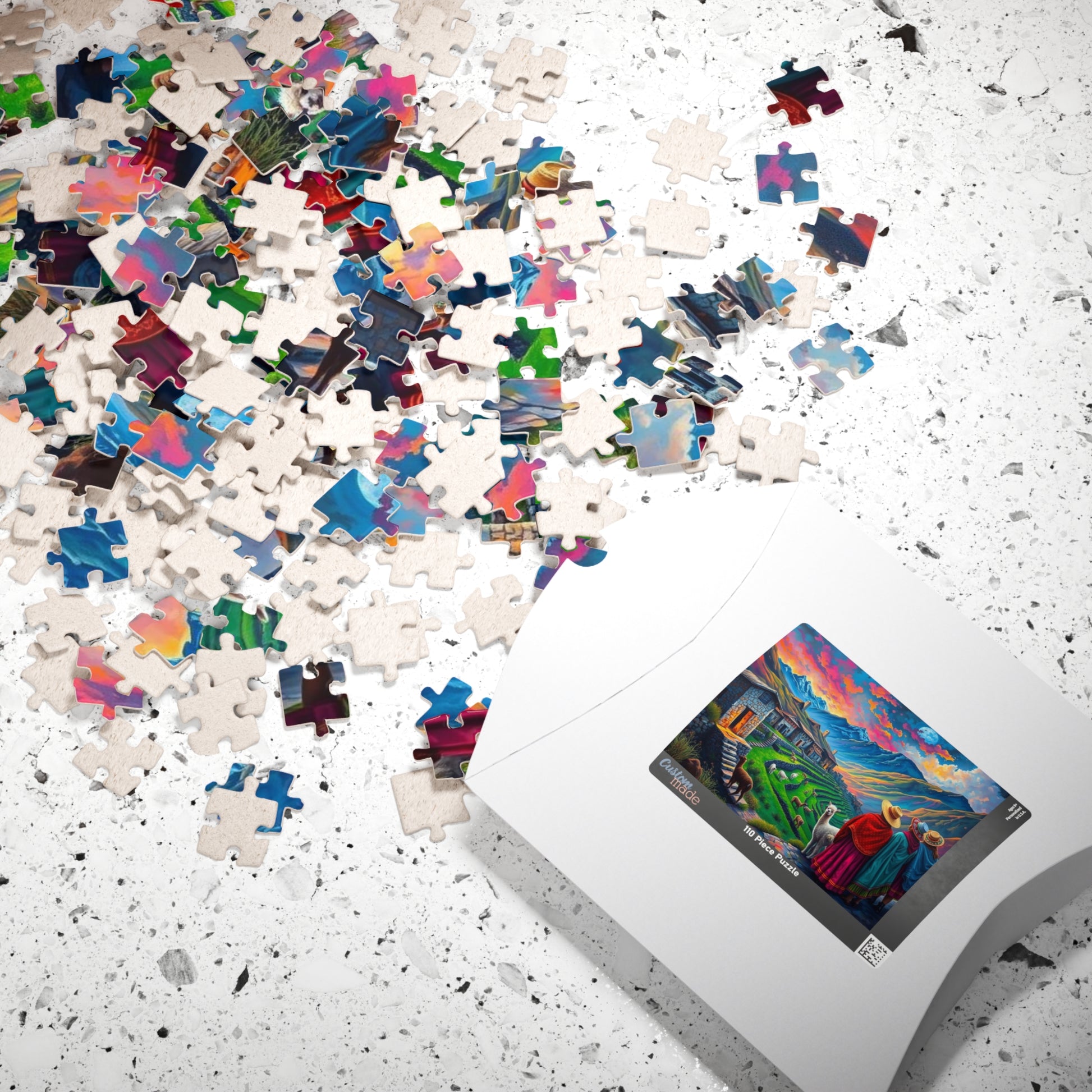 Andean Village in Peru Puzzle Jigsaw Game - Mountain View, Mindfulness Activity, Nature Lovers Gift for Friends, Family Activity Puzzle The Puzzle Chest