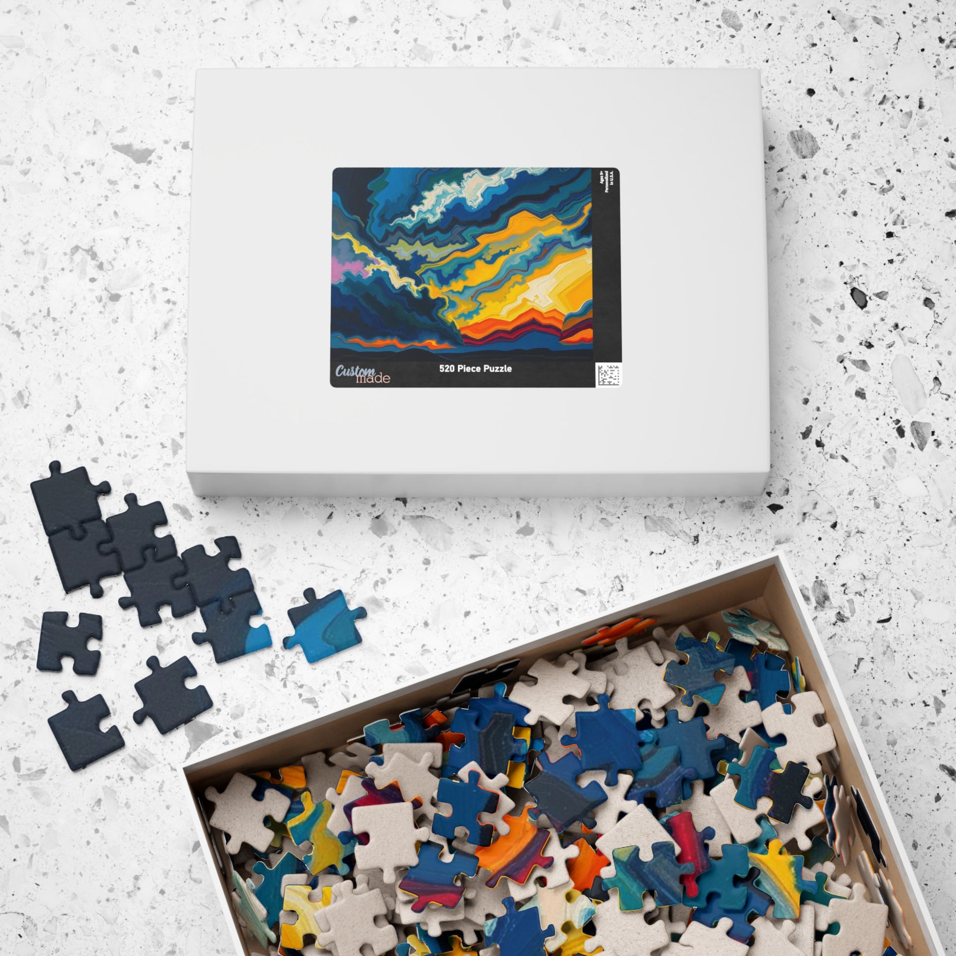 Colorful Abstract Puzzle Artwork, Unique Jigsaw Game for Family Fun, Gift for Art Lovers, Mindful Activity, Home Entertainment Puzzle The Puzzle Chest