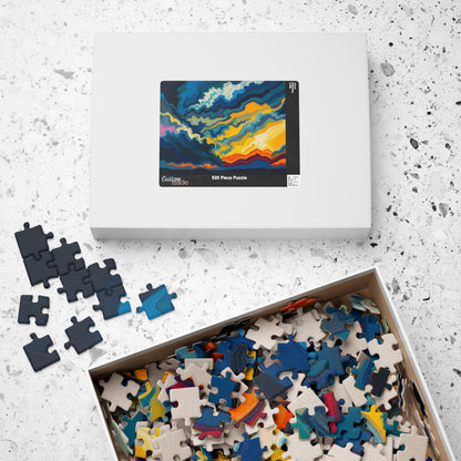 Colorful Abstract Puzzle Artwork, Unique Jigsaw Game for Family Fun, Gift for Art Lovers, Mindful Activity, Home Entertainment Puzzle The Puzzle Chest