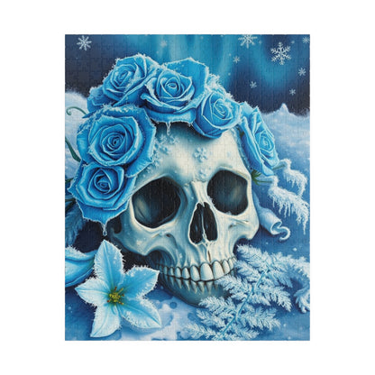 Gothic Winter Skull Puzzle | 110, 252, 520, 1014-piece Adult Jigsaw Game, Perfect for Halloween, Gift for Puzzle Lover, Entertaining Pastime 520 pcs (Vertical) Puzzle The Puzzle Chest
