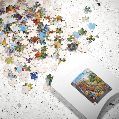 Garden Scene Jigsaw Puzzle with Wildflowers, Butterflies and Bees, 110-1014 Piece Floral Puzzle, Fun Family Activity, Creative Hobby Puzzle The Puzzle Chest