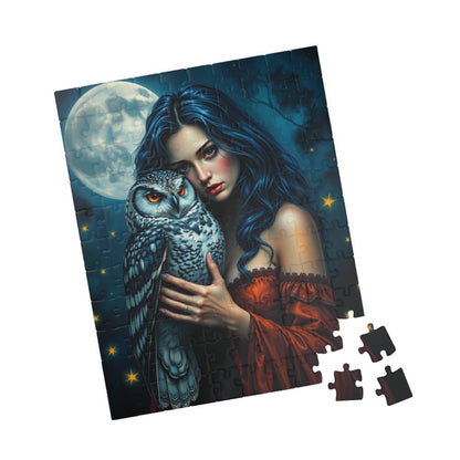 Mystical Owl Jigsaw Puzzle Game for Adults and Teens, Friend Gift for Animal Lover, Mindful Cozy Night In Family Entertainment or Solo Fun Puzzle The Puzzle Chest