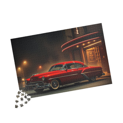 Vintage Car Puzzle, Classic Red 1949 Mercury Eight Coupe, Nostalgic Gift for Car Lovers, Family Game Night or Solo Fun, Mindfulness Activity Puzzle The Puzzle Chest