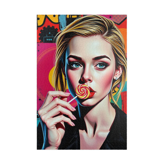 Colorful Pop Art Puzzle - Engaging Woman Portrait Jigsaw for Art Lovers, Family Game Night, Unique Gifts, Home Entertainment, Stress Relief 1014 pcs (Vertical) Puzzle The Puzzle Chest