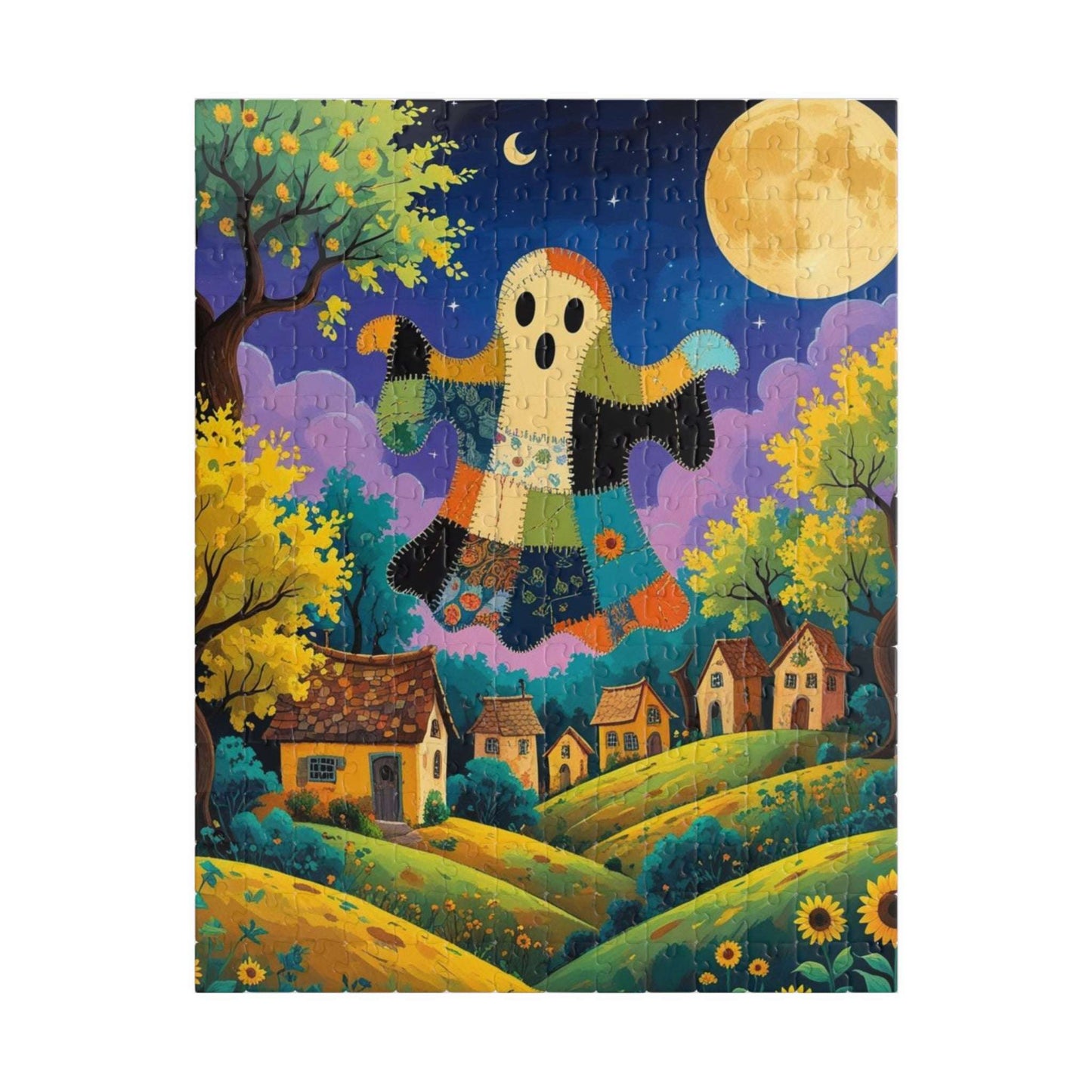 Haunted Village Halloween Jigsaw Puzzle