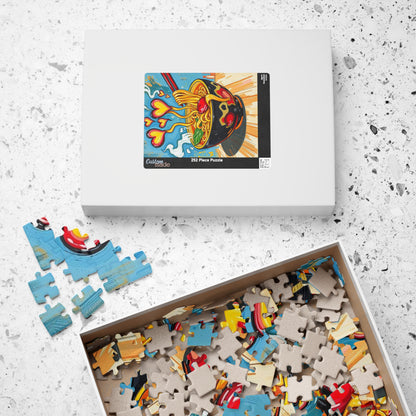 Heartfelt Noodle Puzzle, 110-1014 Piece Pop Art Jigsaw Puzzle for Fun Family Game, Cozy Night In, Unique Gift Idea for Holiday Birthday Puzzle The Puzzle Chest