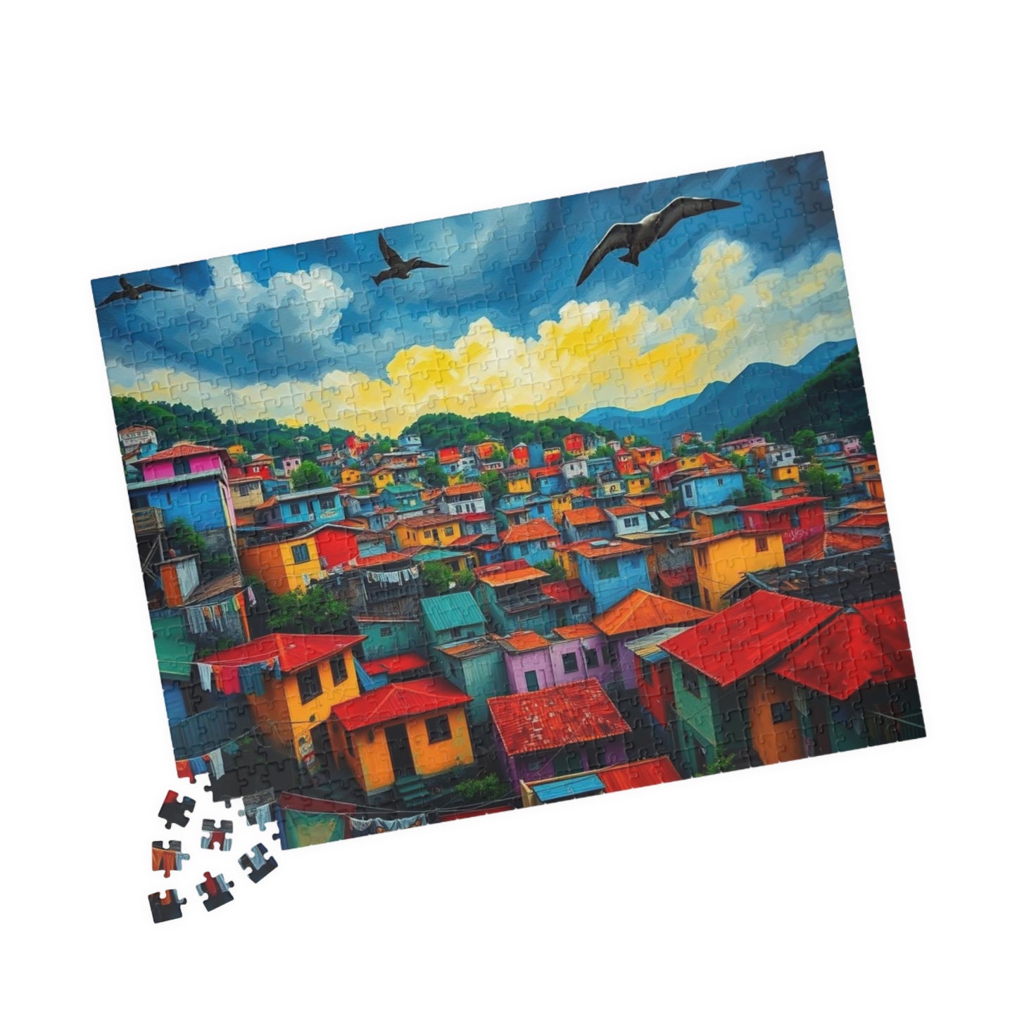 Rio de Janeiro Favela Jigsaw Puzzle for Adult Entertainment, Mindfulness Activity, Holiday Birthday Gift for Friends, Cityscape Puzzle Puzzle The Puzzle Chest