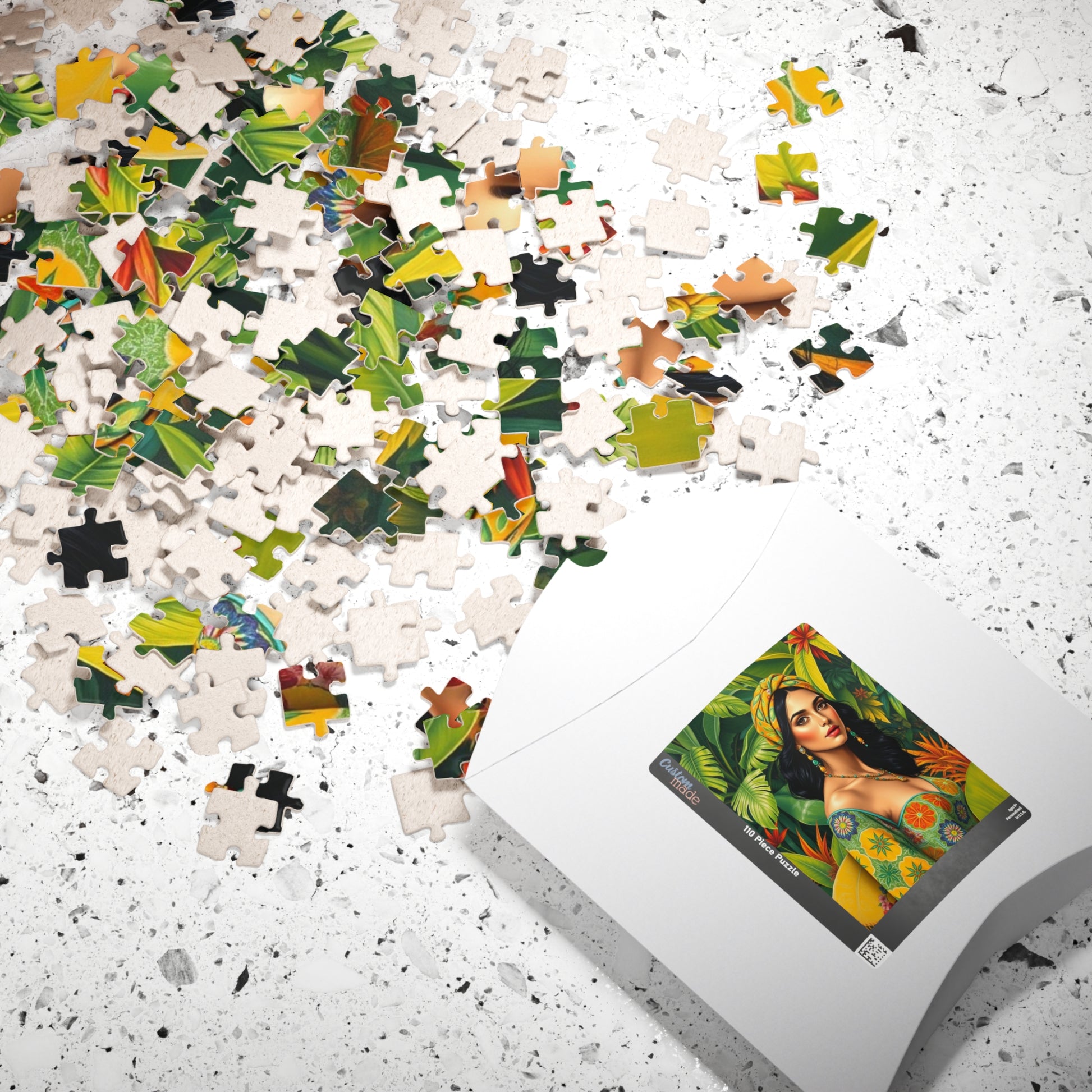 Tropical Vibes Puzzle - Woman Portrait, 110-1014 Piece Jigsaw Game for Relaxation, Thoughtful Gift for Adults, Home Entertainment Puzzle The Puzzle Chest
