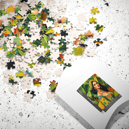 Tropical Vibes Puzzle - Woman Portrait, 110-1014 Piece Jigsaw Game for Relaxation, Thoughtful Gift for Adults, Home Entertainment Puzzle The Puzzle Chest