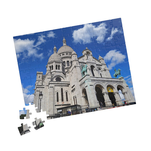 Sacre-Coeur Basilica Jigsaw Puzzle - Famous French Landmark Paris France, Romano-Byzantine Architecture 110 pcs (Horizontal) Puzzle The Puzzle Chest