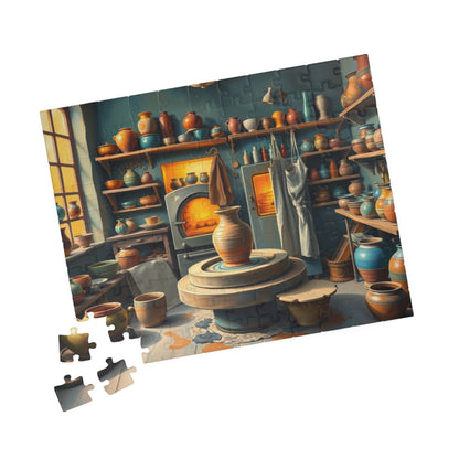 Artisan Pottery Shop Jigsaw Puzzle, Cute Colorful Ceramic Bowls, Vases and Potter's Wheel, Craft Lover Puzzle Enthusiast Gift, Relaxation Puzzle The Puzzle Chest