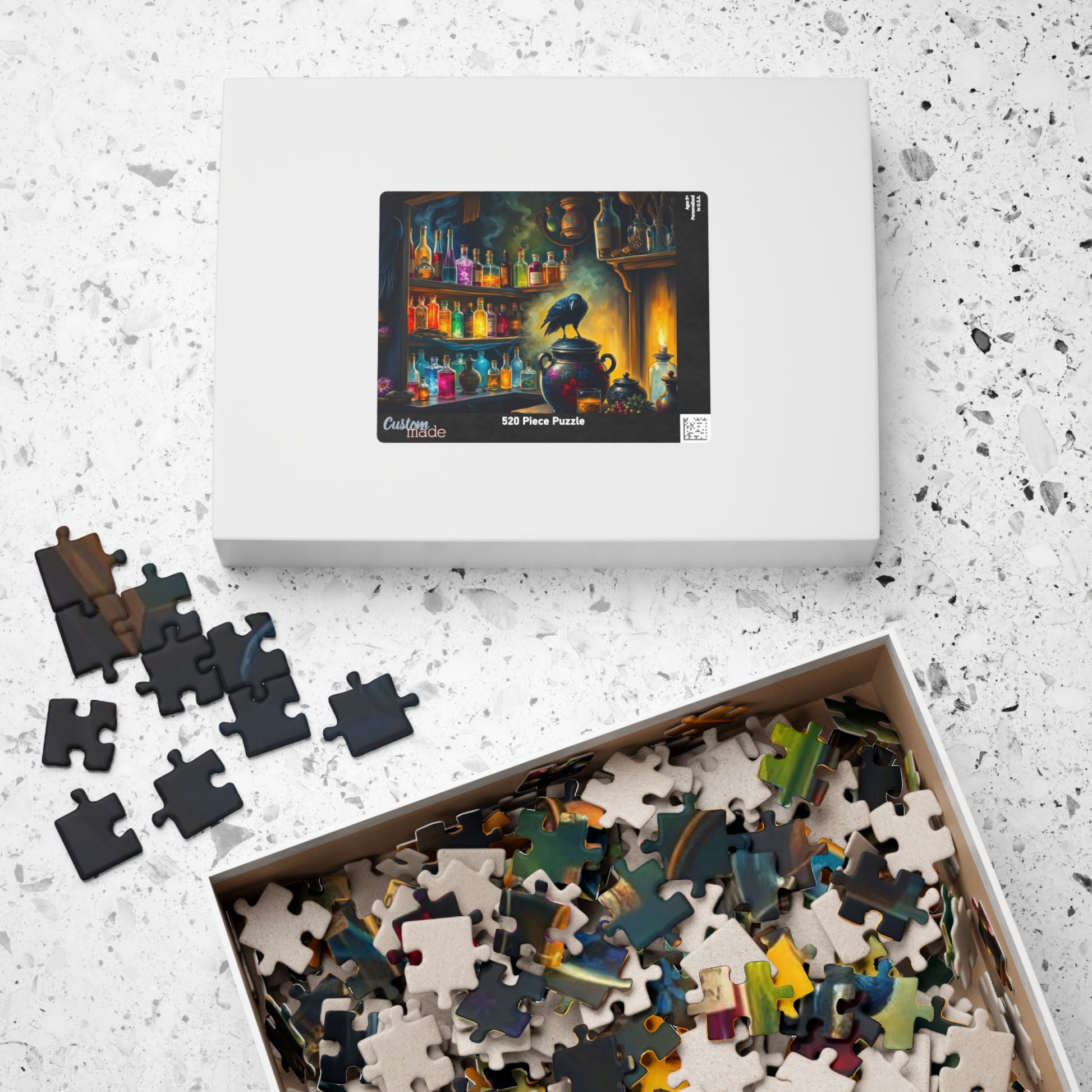 Mystical Potion Puzzle, Enchanting Jigsaw for Adults, Cozy Game Night Entertainment, Halloween Gift, Home Decor, Creative Activity The Puzzle Chest