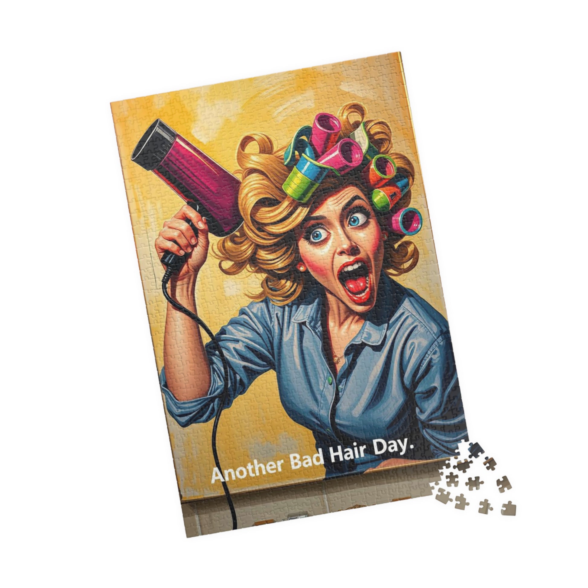 Humorous Pop Art Jigsaw Puzzle - Another Bad Hair Day Fun for Adults, Gift for Friends, Haircut Lovers, Family Game Night Puzzle The Puzzle Chest