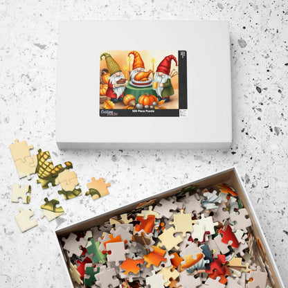 Thanksgiving Feast Gnome Puzzle - Fall Holiday Jigsaw Game Puzzle The Puzzle Chest