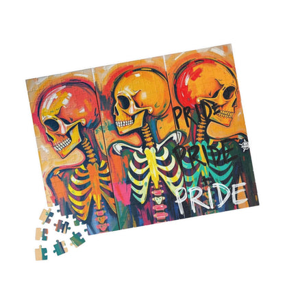 Pride Skeleton Puzzle, Colorful Puzzle for Group Fun, LGBTQ+ Gift for Birthday Holiday Pride Month, Creative Family Activity, Halloween Puzzle The Puzzle Chest