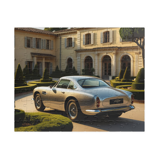 Vintage Car Puzzle - Silver 1965 Aston Martin D85 Classic Auto Jigsaw Game, 110-1014 Piece, Car Enthusiast Souvenir Gift, Family Activity 110 pcs (Horizontal) Puzzle The Puzzle Chest