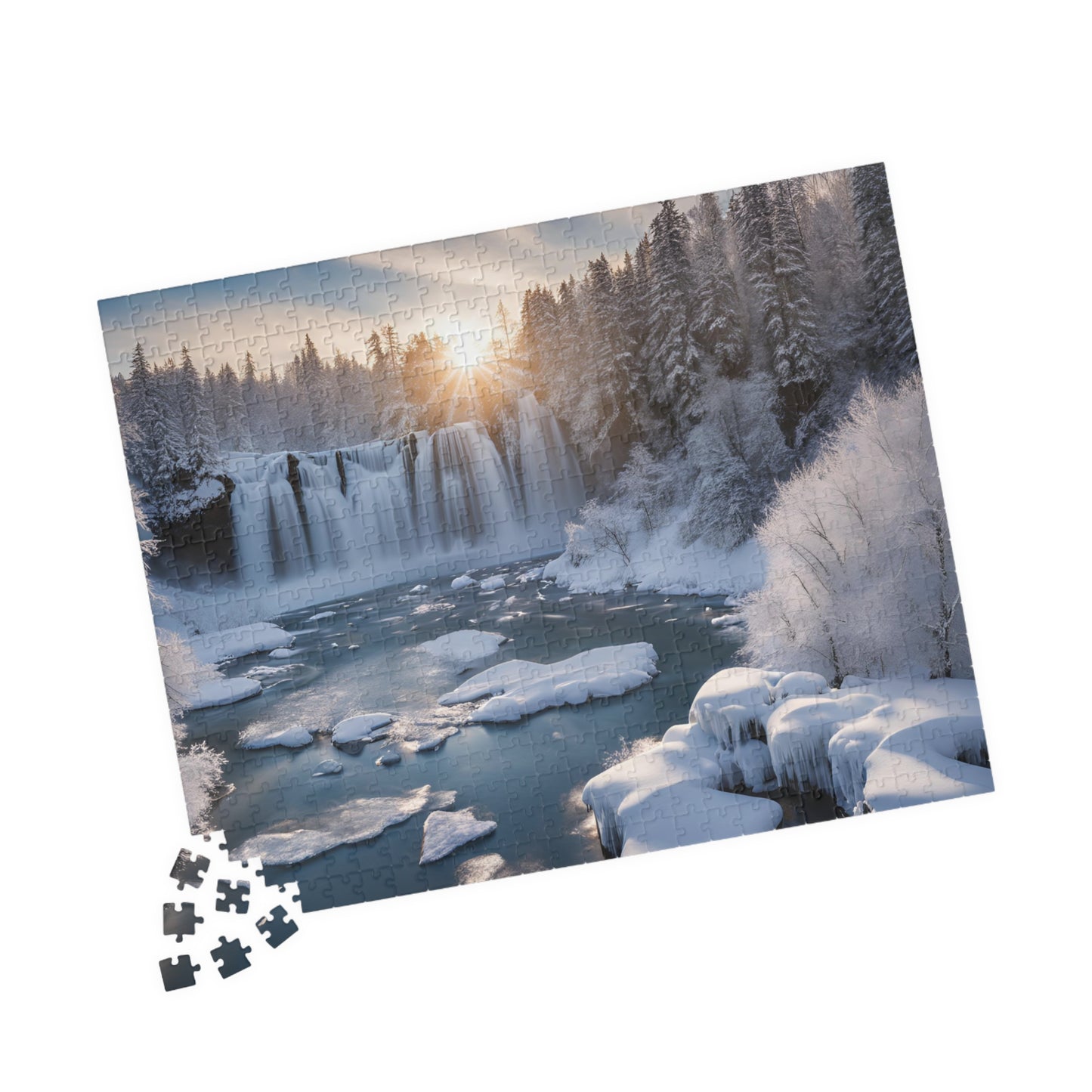 Niagara Falls Winter Landscape Puzzle, 110-1014 Piece, Famous Historical Landmark Jigsaw Game, Creative Activity for Puzzle Lover, Giftable Puzzle The Puzzle Chest