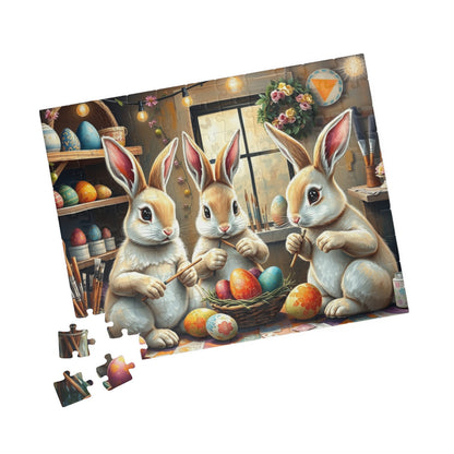 Whimsical Easter Bunny Puzzle, Family Fun Jigsaw Game, Spring Home Entertainment, Holiday Activity, Mindfulness Gift for Friends Puzzle The Puzzle Chest