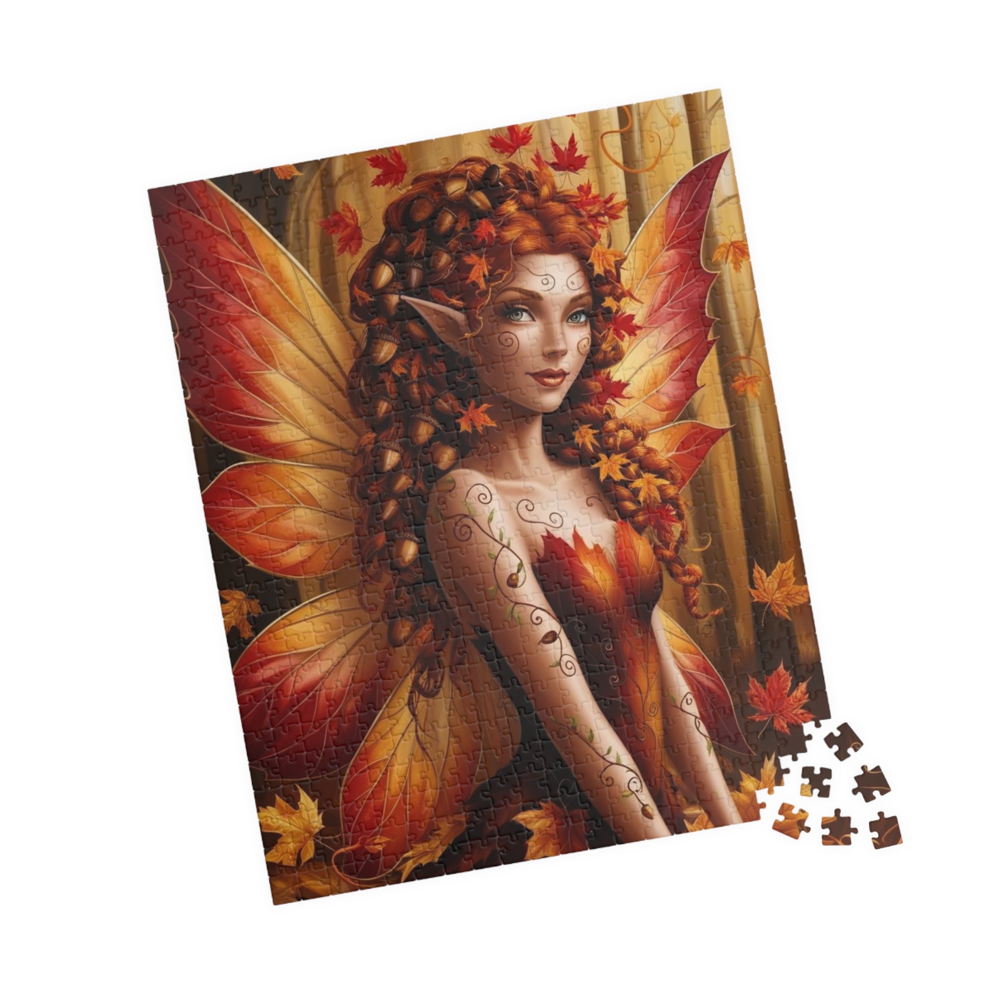 Autumn Fairy Puzzle - Enchanting Fall Artwork, 110, 252, 520, 1014-piece, Gift for Puzzle Lovers, Cozy Nights, Relaxing Activities, Family Puzzle The Puzzle Chest