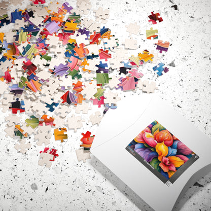 Floral Art Puzzle: Vibrant 110, 252, 520, 1014-piece Abstract Jigsaw Game, Home Decor, Gift Idea for Adults, Family Fun Activity Puzzle The Puzzle Chest