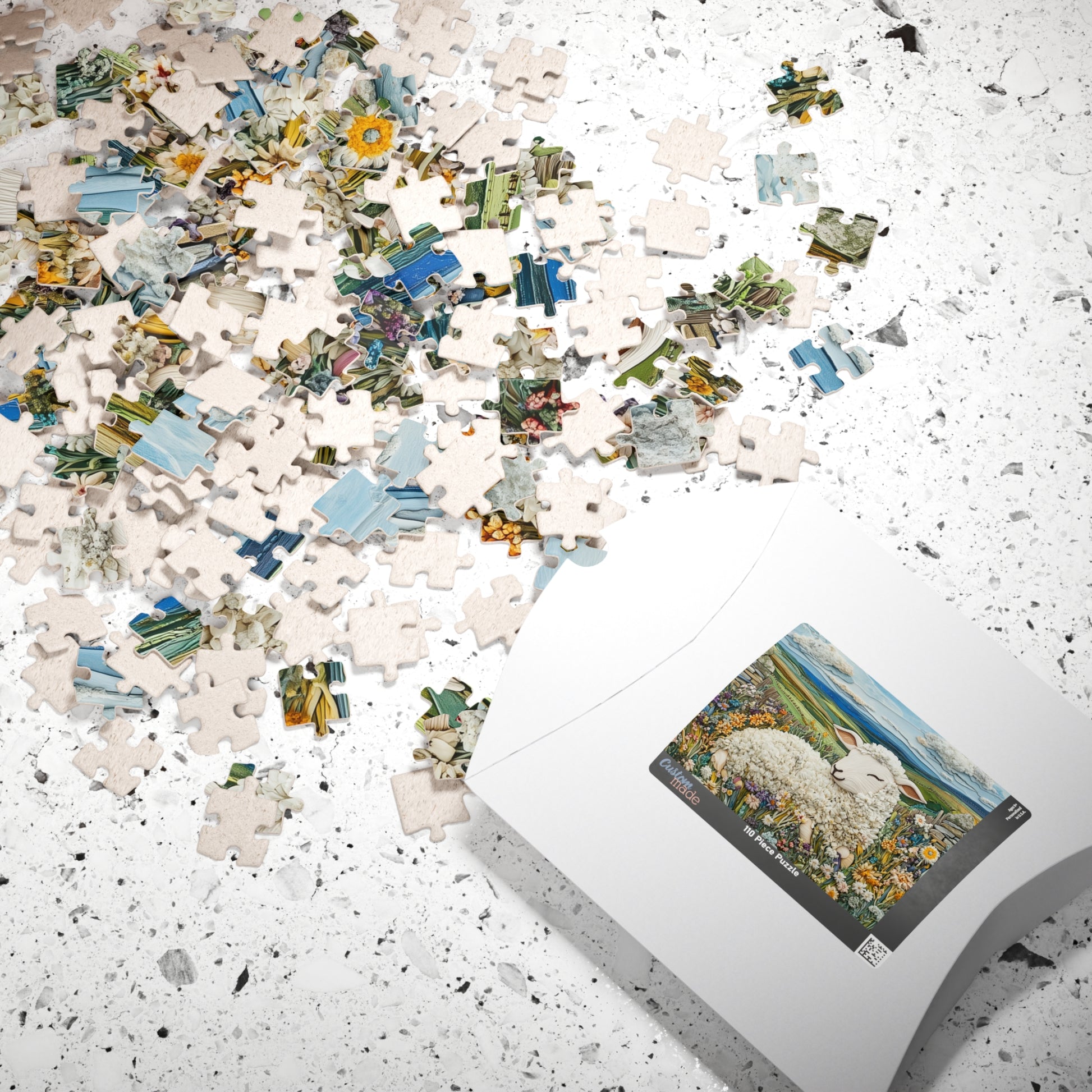 Sleeping Lamb Meadow Puzzle | Sheep Jigsaw Puzzle, 110-1014pc Animal Themed Game Puzzle The Puzzle Chest