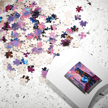 Futuristic African American Woman Art Puzzle - Empowering Black Female Representation, Mindful Activity, Art Lover Gift, Family or Solo Fun Puzzle The Puzzle Chest