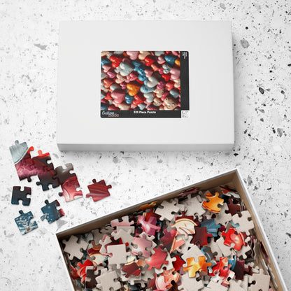 Colorful Heart Collage Puzzle, Chaotic Jigsaw, Vibrant 1014-Piece, Fun Family Activity, Mindful Hobby, Unique Gift Idea, Quiet Pastime Puzzle The Puzzle Chest