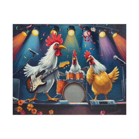 Rockin' Chicken Jigsaw Puzzle - Hilarious Gift for Music Lover Puzzle The Puzzle Chest