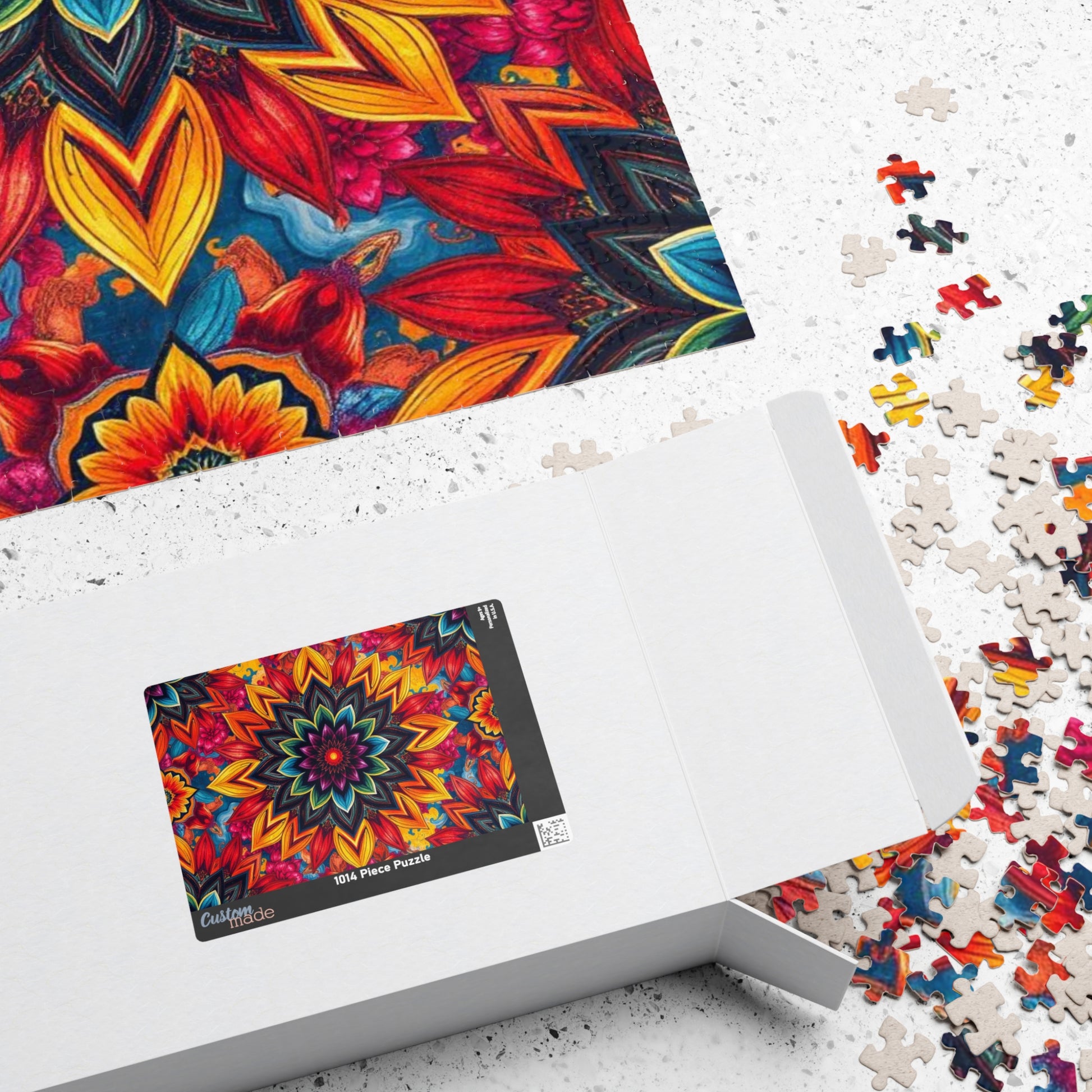 Vibrant Mandala Puzzle - Colorful Abstract Jigsaw Game Puzzle The Puzzle Chest