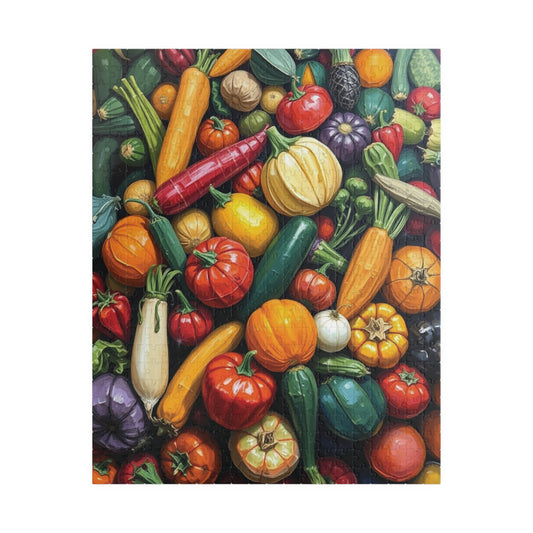 Colorful Vegetable Collage Jigsaw Puzzle, 110-1014-Piece, Kitchen Decor, Brain Teaser, Family Activity, Gift for Puzzle Lover 520 pcs (Vertical) Puzzle The Puzzle Chest
