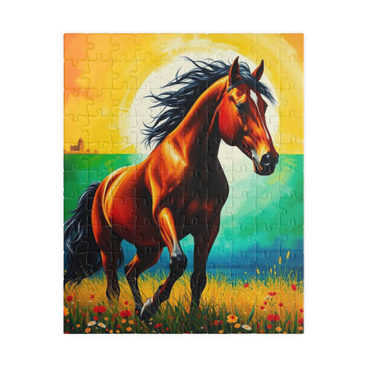 Majestic Horse Puzzle - 110 to 1014-piece Nature Theme Adult Jigsaw Game, Perfect Gift for Animal Lover Equestrian, Indoor Family Activity 110 pcs (Vertical) Puzzle The Puzzle Chest