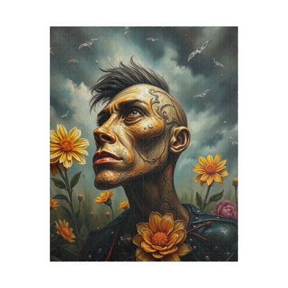 Steampunk Artistic Puzzle - Tattooed Man Design, 110-1014 pieces, Unique Gift, Home Decor, Mindful Activity, Creative Challenge 520 pcs (Vertical) Puzzle The Puzzle Chest