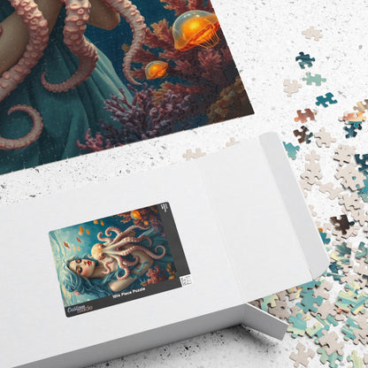 Mermaid and Octopus Puzzle | Art Puzzle for Sea Lovers, Unique Gift for Ocean Enthusiast and Friend, Fun Family Activity, Home Entertainment