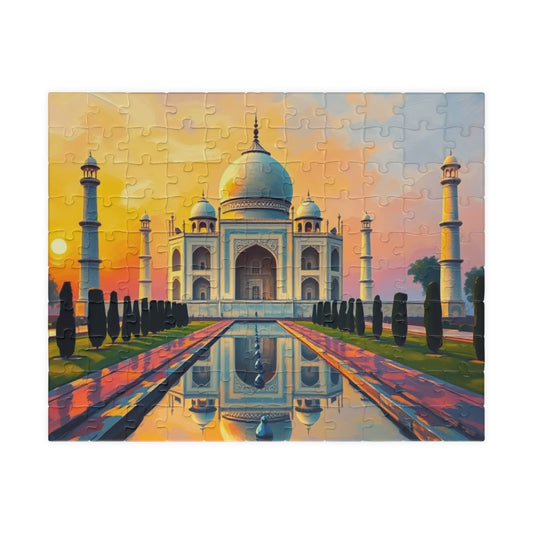 Taj Mahal Puzzle - Religious Monument in India, 100-1000 Piece Puzzle, Faith-Based Historical Puzzle, Landmark Puzzle, Muslim Art Gift 110 pcs (Horizontal) Puzzle The Puzzle Chest
