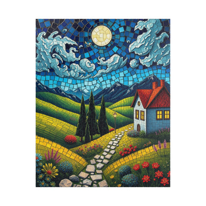 Mosaic Puzzle, Charming Landscape Whimsical Mosaic Tile, Adult Jigsaw Game Toy, Family Fun, Stress Relief Activity, Home Decor, Brain Teaser 520 pcs (Vertical) Puzzle The Puzzle Chest
