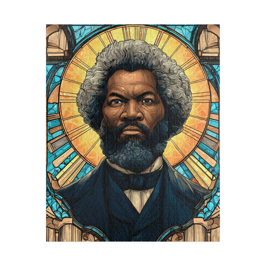 Frederick Douglass Jigsaw Puzzle – Afrocentric Historical Puzzle, Stained Glass Art, Black History Puzzle, Educational Puzzle for Adults and Teens, Inspirational African American Figure Puzzle The Puzzle Chest
