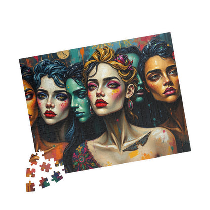 Artistic Women Puzzle, Colorful Puzzle for Gothic Art Lovers, Creative Gift for Friends and Family, Relaxing Activity, Solo Fun Brain Teaser Puzzle The Puzzle Chest