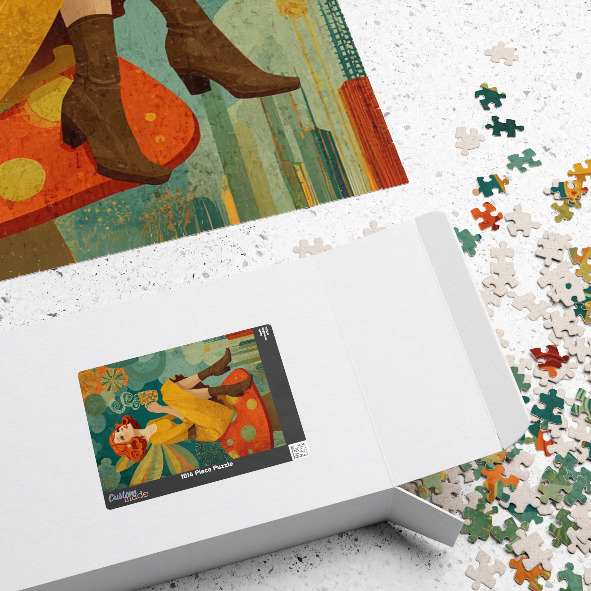 Retro 1970s Fairy Jigsaw Puzzle – Vintage Toadstool Fantasy Art, Nostalgic Autumn Illustration Puzzle The Puzzle Chest