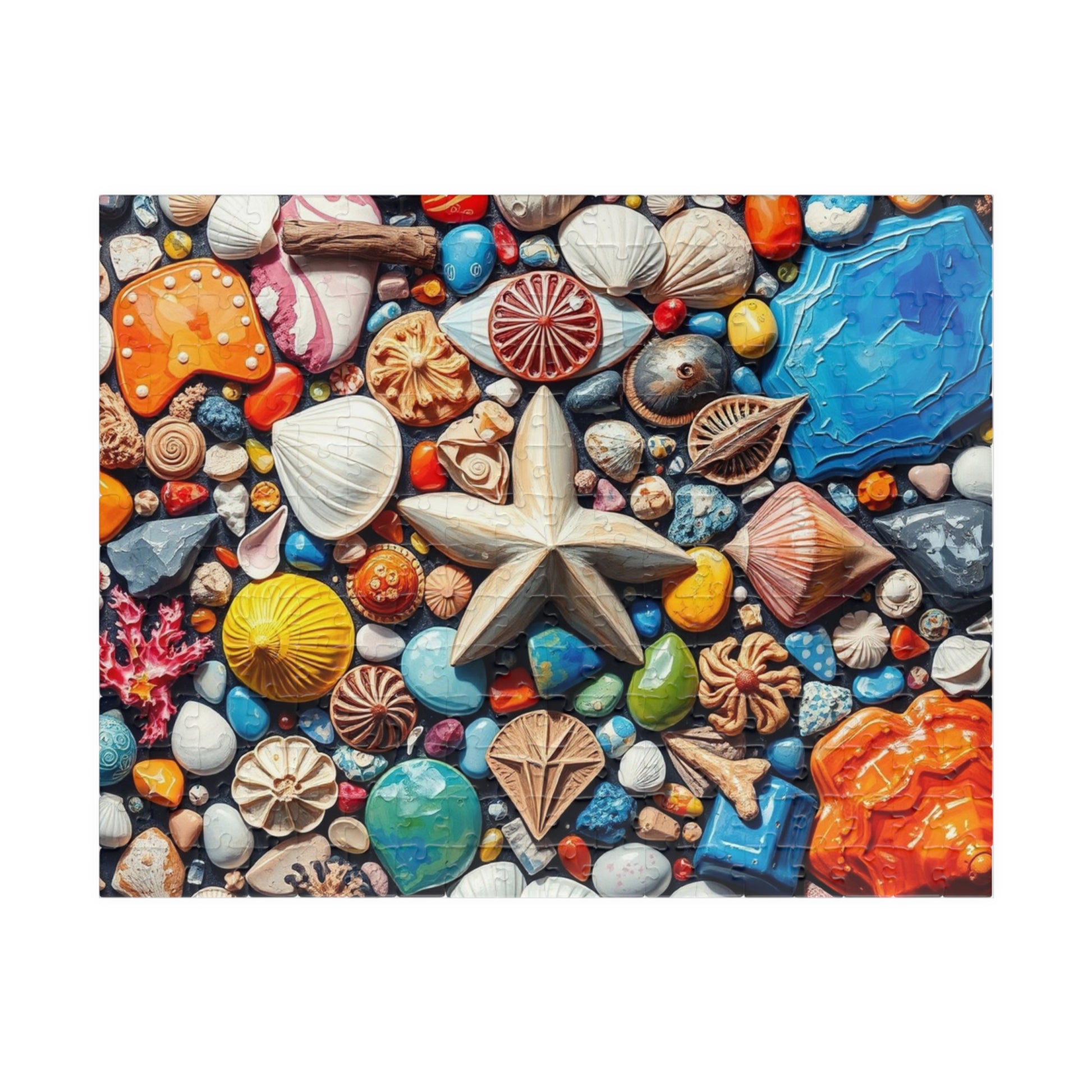 Coastal Keepsakes Jigsaw Puzzle - Seaside Treasure Summer Collage, Ocean-Themed Gift for Beach Lover, Friends, Family Game Brain Teaser 252 pcs (Horizontal) Puzzle The Puzzle Chest