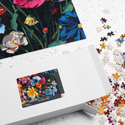 Floral Jigsaw Puzzle, Colorful Flower Game, Friend Gift for Garden Lover, Family Game Night, Home Entertainment Brain Teaser Puzzle The Puzzle Chest