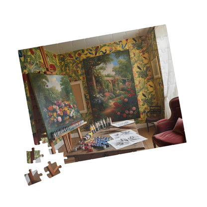 Garden Artist Studio Puzzle - Nature Scene Jigsaw Game for Adult Relaxation, Frameable Home Decor, Gift, Garden Lovers, Creative Challenge