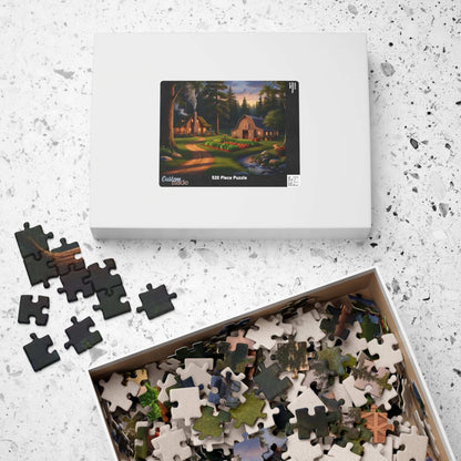 Secluded Farmstead Puzzle, Cozy Cabin Landscape Jigsaw Game, Outdoor Vibes, Solo Fun, Gift for Game Night, 110-1014 Piece, Family Activity Puzzle The Puzzle Chest