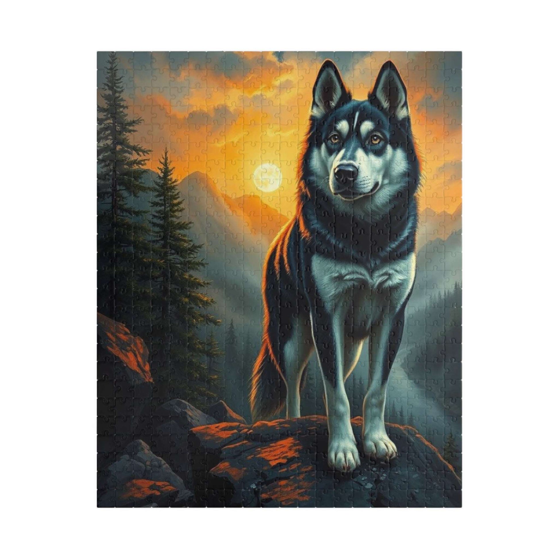 Husky Jigsaw Puzzle for Adults | Dog Lover Gift for Friend Birthday Holiday, Nature Puzzle, Family Activity, Pet Themed Home Entertainment 520 pcs (Vertical) Puzzle The Puzzle Chest