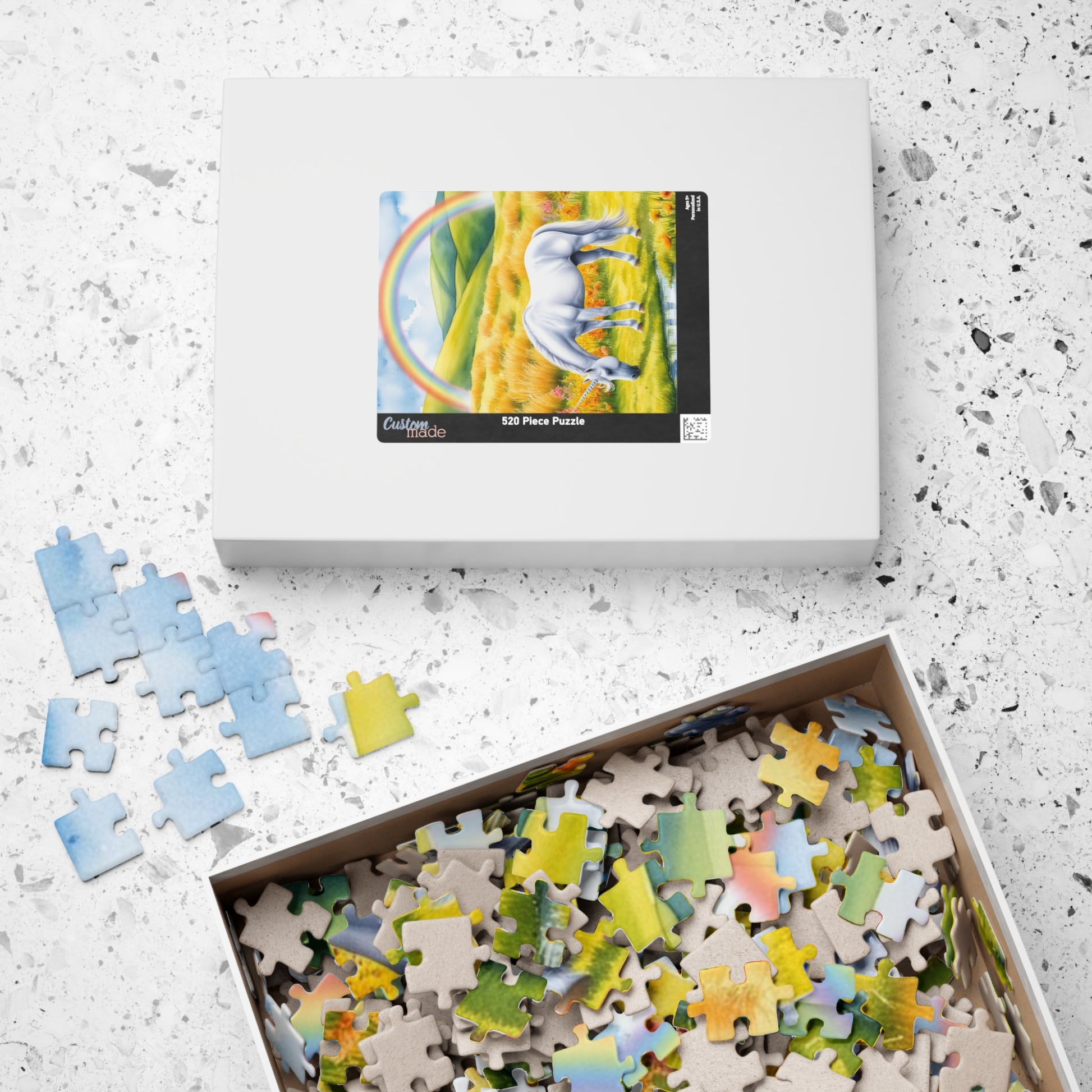Mythical Unicorn Jigsaw Puzzle, Fantasy Landscape Puzzle Lover Gift, Rainbow Meadow 110-1014 Piece Family Activity Mind Challenge, Hobby Puzzle The Puzzle Chest